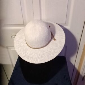 Elegant White Sun Hat with Braided Band